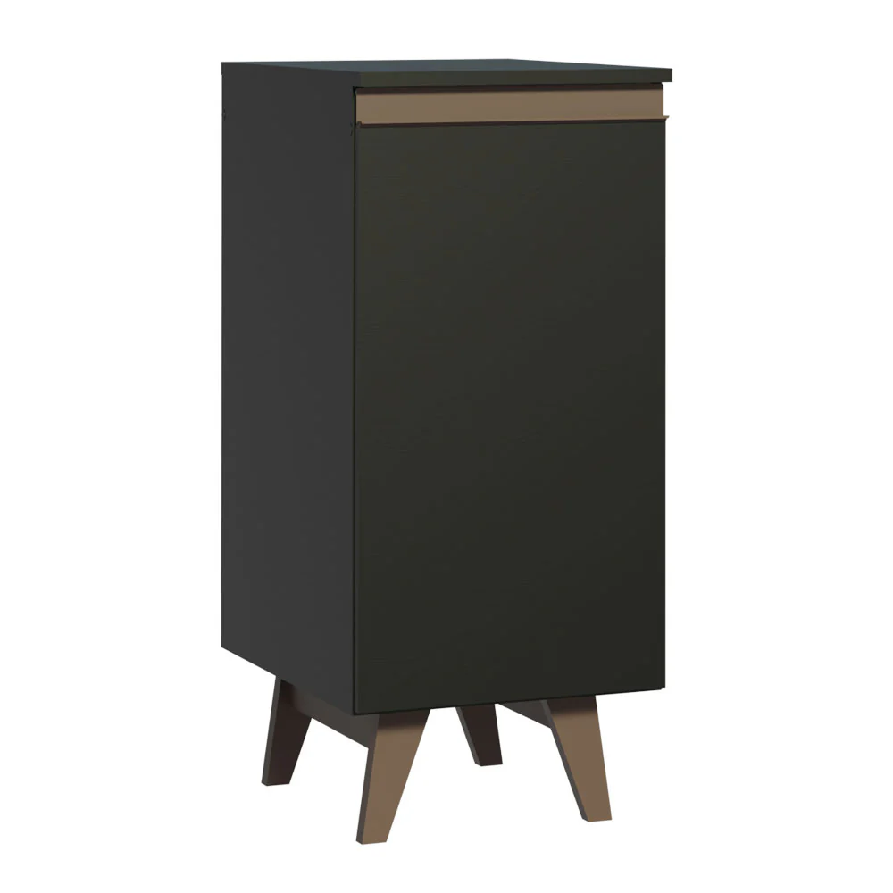 Balcão Madesa Reims 35 cm 1 Porta Preto