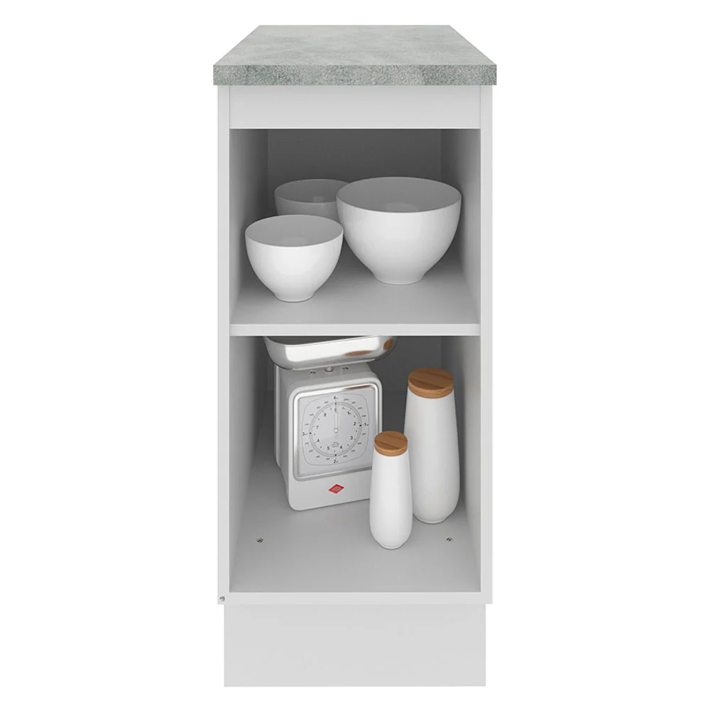 Balcão Madesa Stella 35 x 60 cm 1 Porta (Com Tampo) Branco/Rustic - Image 3