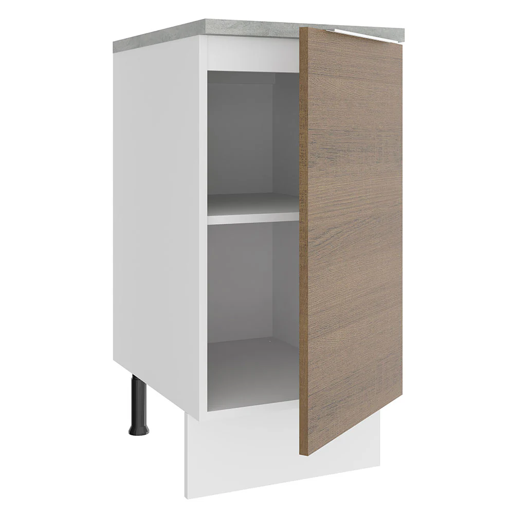 Balcão Madesa Stella 40 x 60 cm 1 Porta (Com Tampo) Branco/Rustic - Image 4