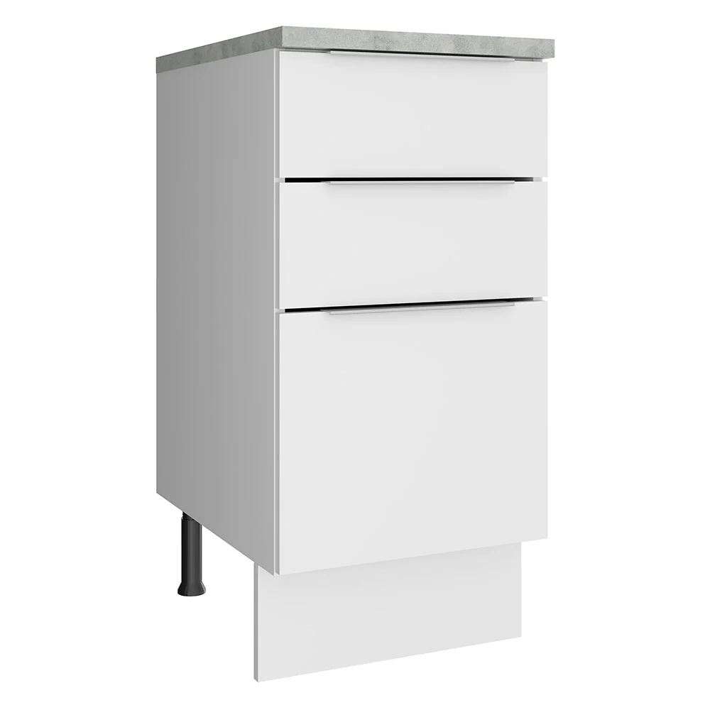 Balcão Madesa Stella 40 cm 3 Gavetas Branco