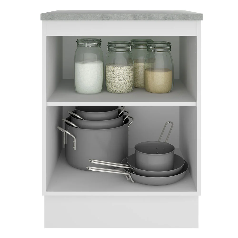 Balcão Madesa Stella 60 cm 1 Porta Branco/Rustic - Image 3
