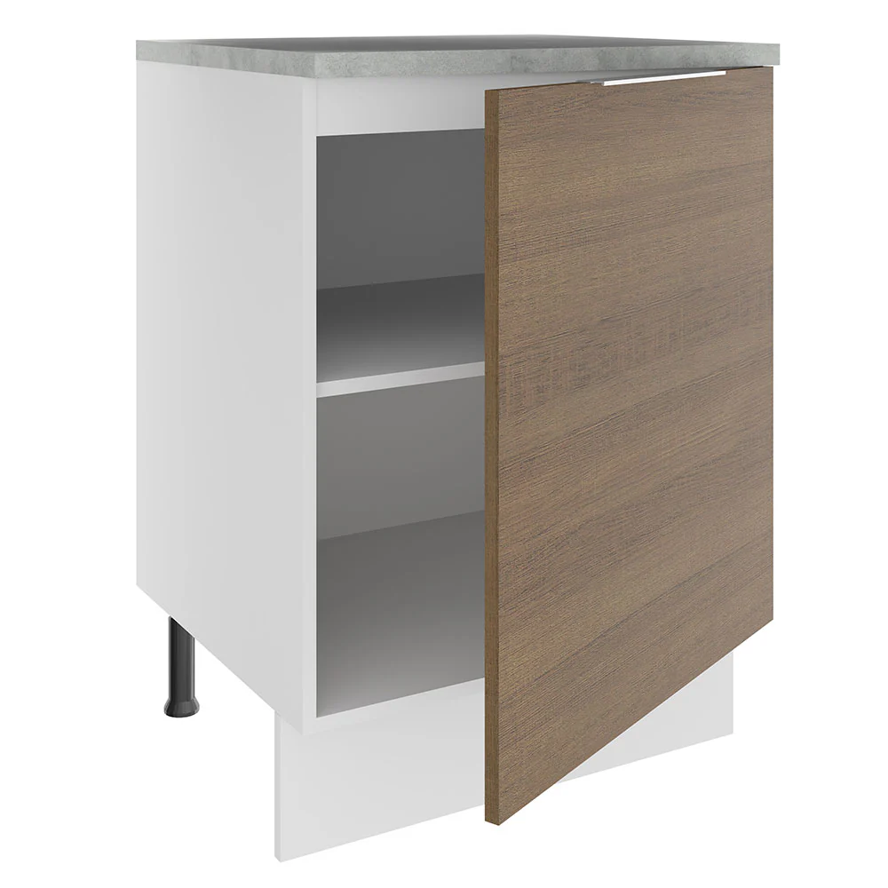 Balcão Madesa Stella 60 cm 1 Porta Branco/Rustic - Image 4