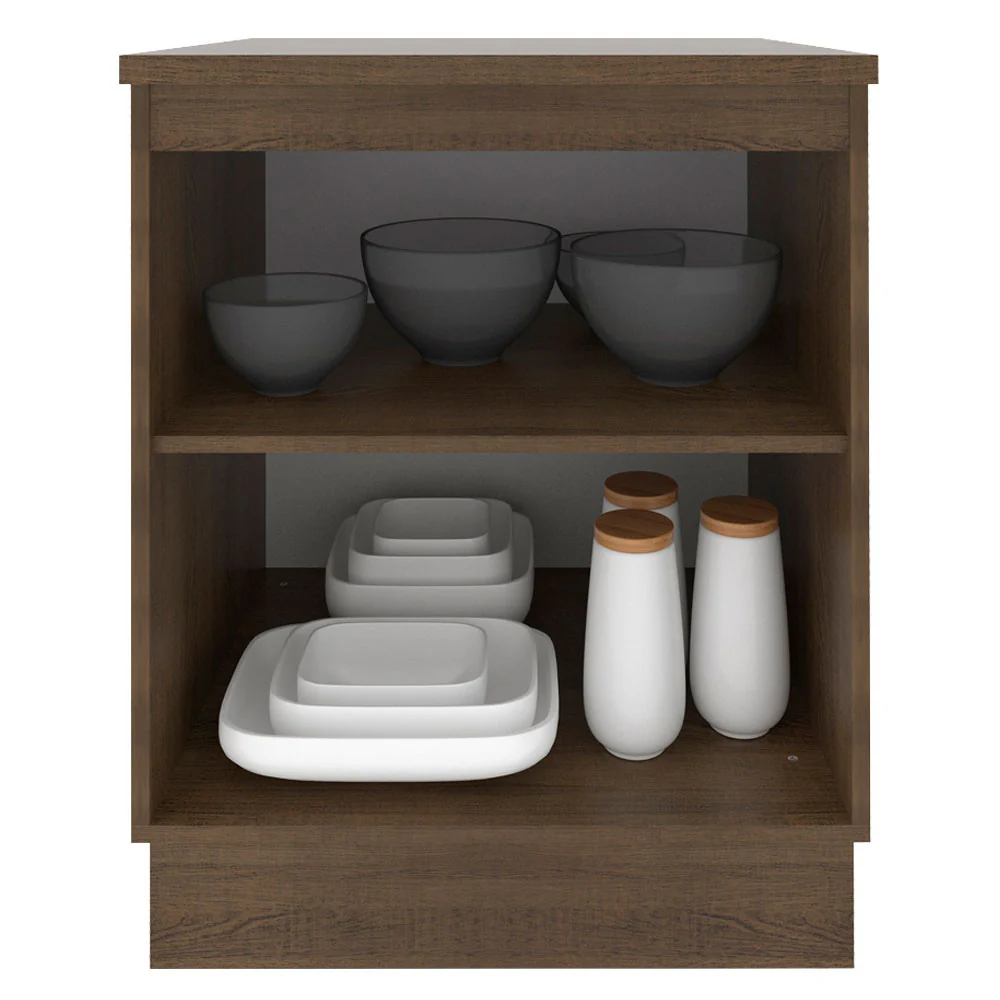 Balcão Madesa Stella 60 cm 1 Porta Rustic/Branco - Image 3