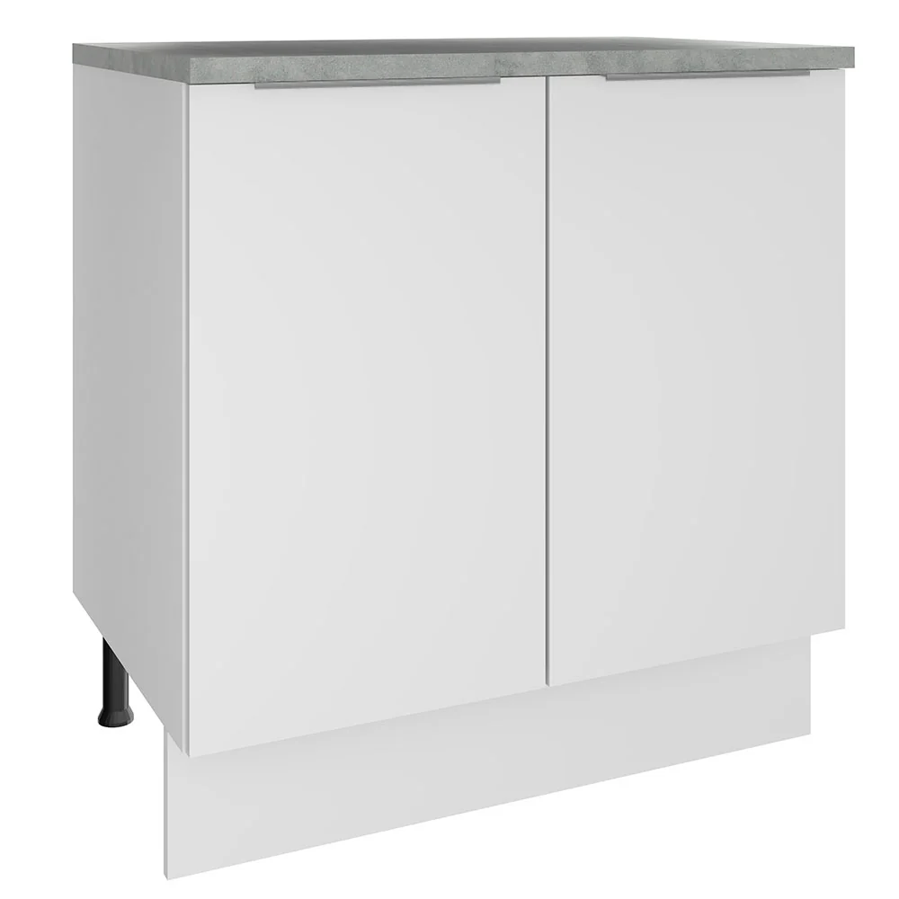 Balcão Madesa Stella 80 x 60 cm 2 Portas (Com Tampo) Branco