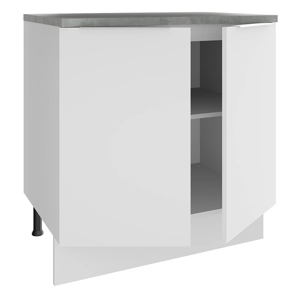 Balcão Madesa Stella 80 x 60 cm 2 Portas (Com Tampo) Branco - Image 4