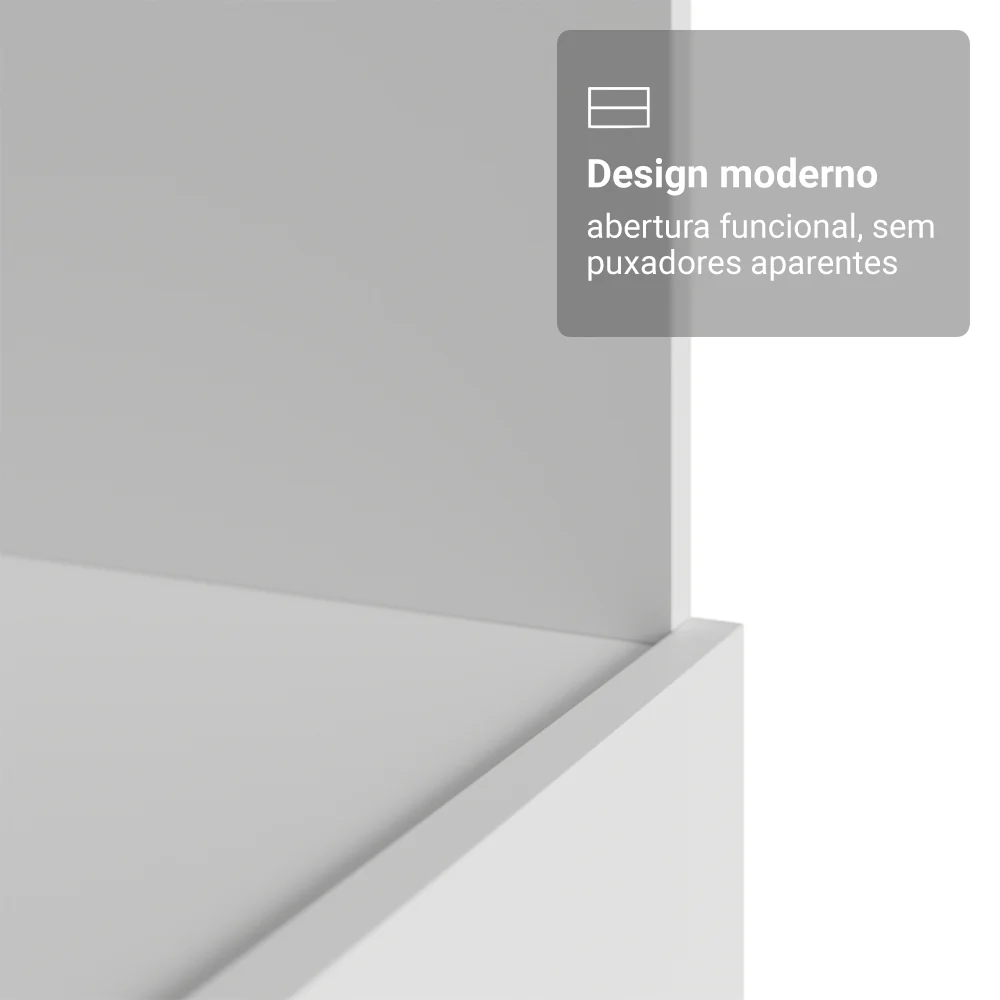 Balcão para Forno/Micro-ondas 70 x 60 cm 1 Gaveta (Com Tampo) Branco Madesa - Image 5