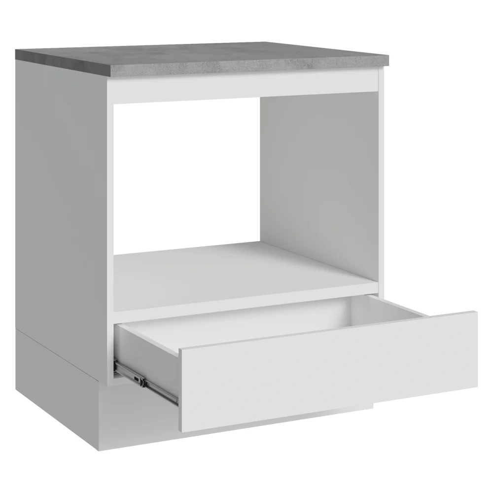 Balcão para Forno/Micro-ondas 70 x 60 cm 1 Gaveta (Com Tampo) Branco Madesa - Image 6