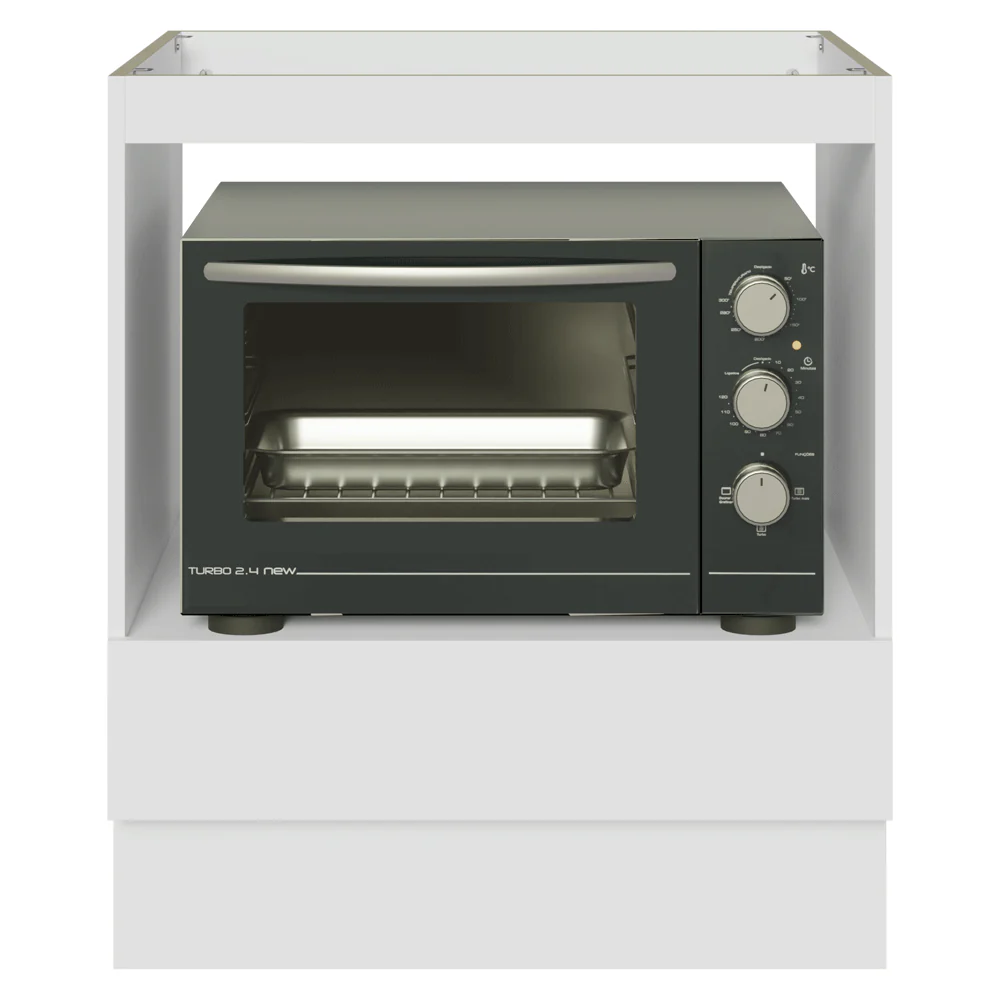 Balcão para Forno/Micro-ondas 70 cm 1 Gaveta (Sem Tampo) Branco Madesa - Image 8