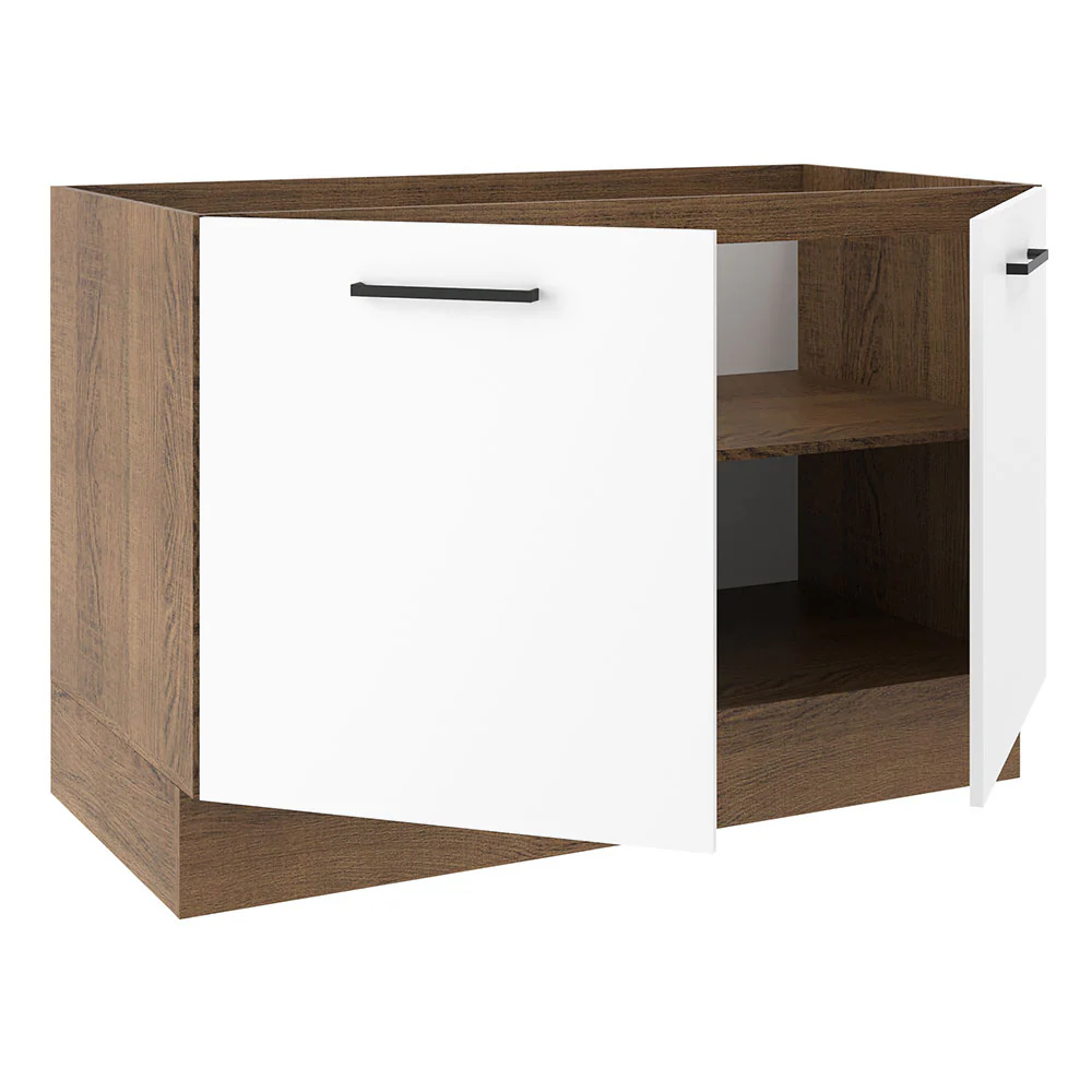 Balcão de Pia Madesa Agata 2 Portas Rustic/Branco - Image 4