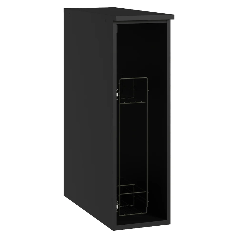 Balcão Porta-Temperos 20 cm Suspenso Preto Nice Madesa