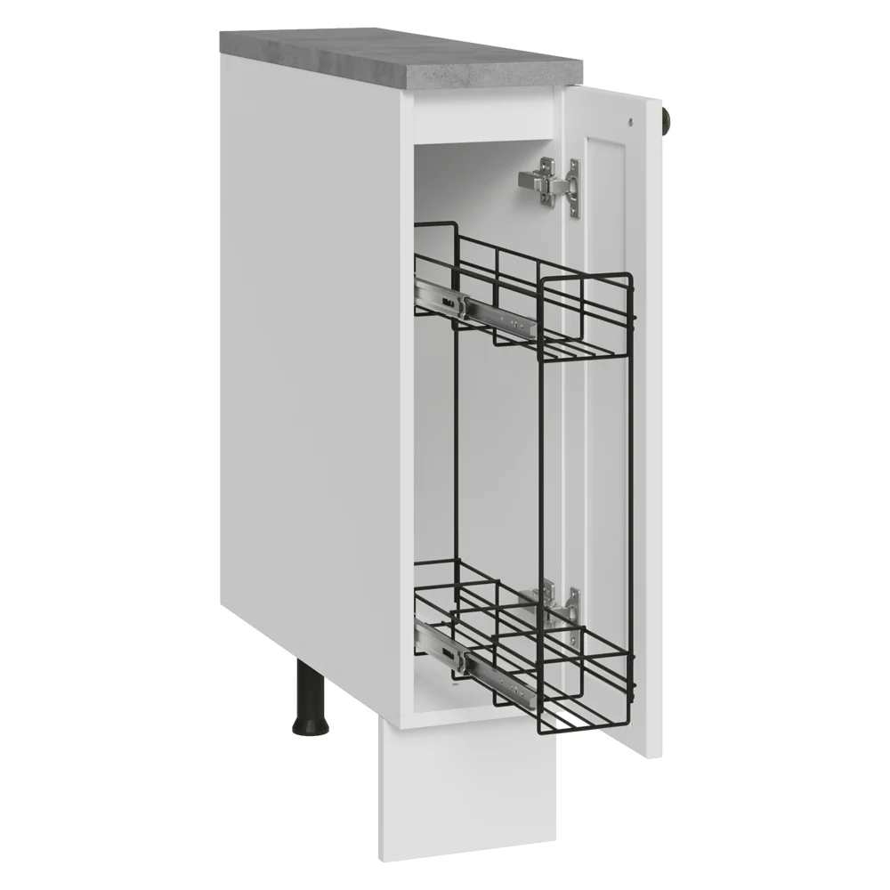 Balcão Porta-Temperos 20x60 cm 1 Porta (Com Tampo) Branco Vik Madesa - Image 2