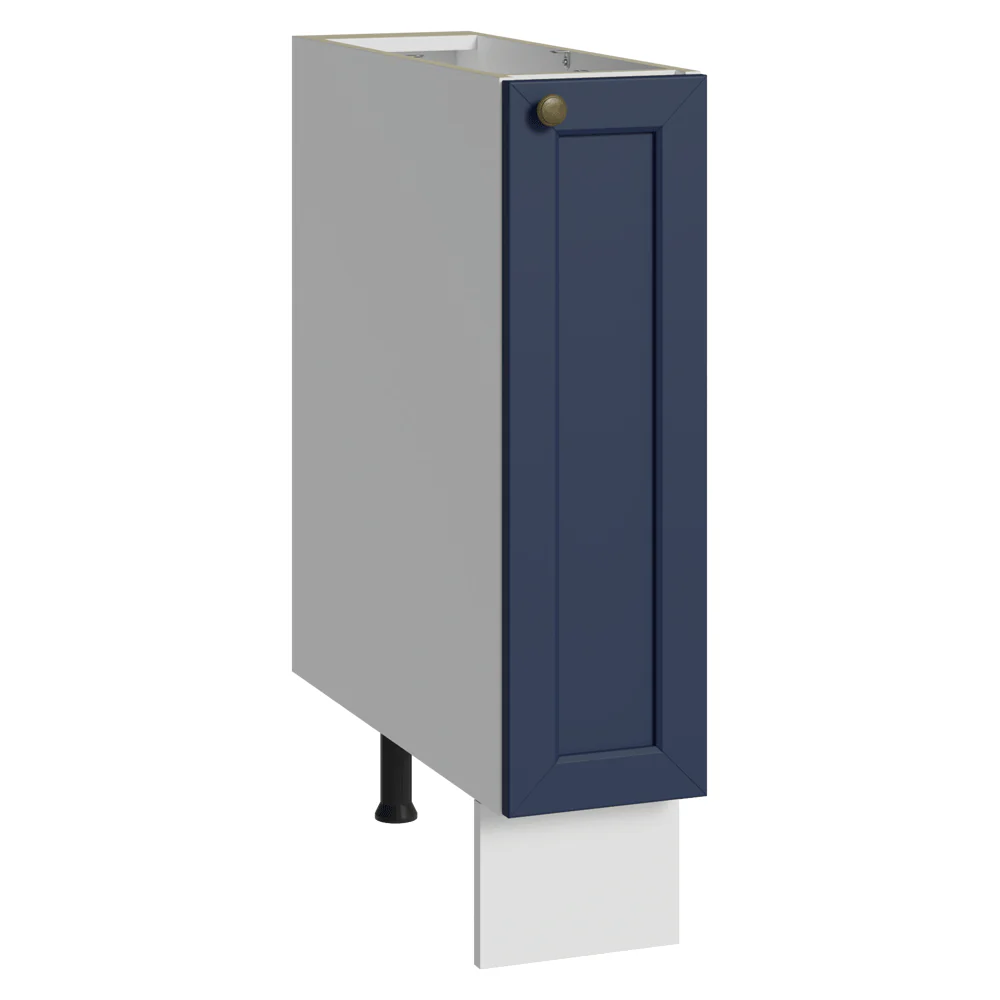 Balcão Porta-Temperos 20x60 cm 1 Porta (Sem Tampo) Branco/Azul Vik Madesa