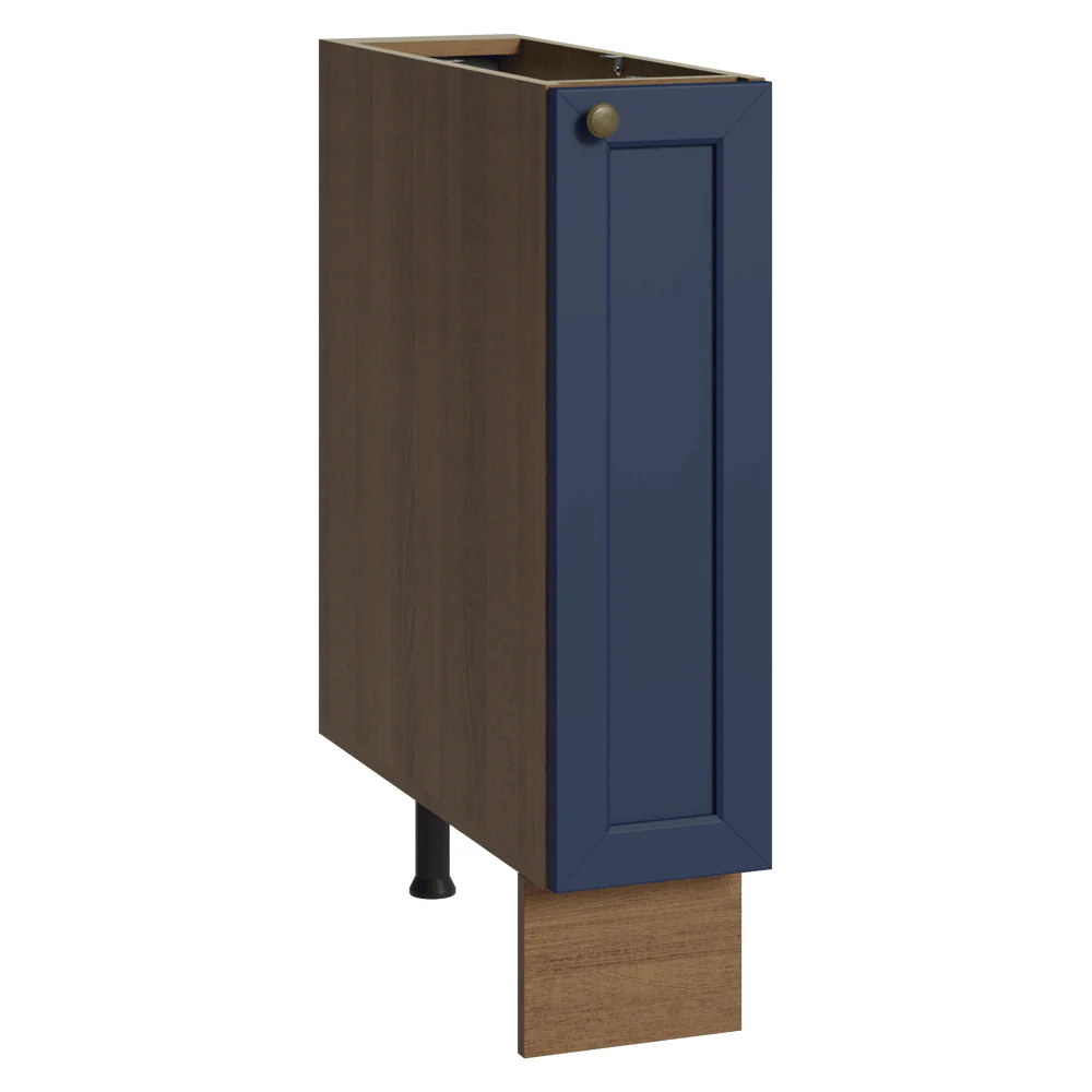 Balcão Porta-Temperos 20x60 cm 1 Porta (Sem Tampo) Rustic/Azul Vik Madesa