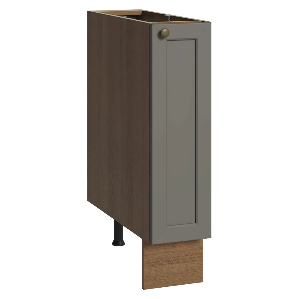 Balcão Porta-Temperos 20x60 cm 1 Porta (Sem Tampo) Rustic/Cinza Vik Madesa