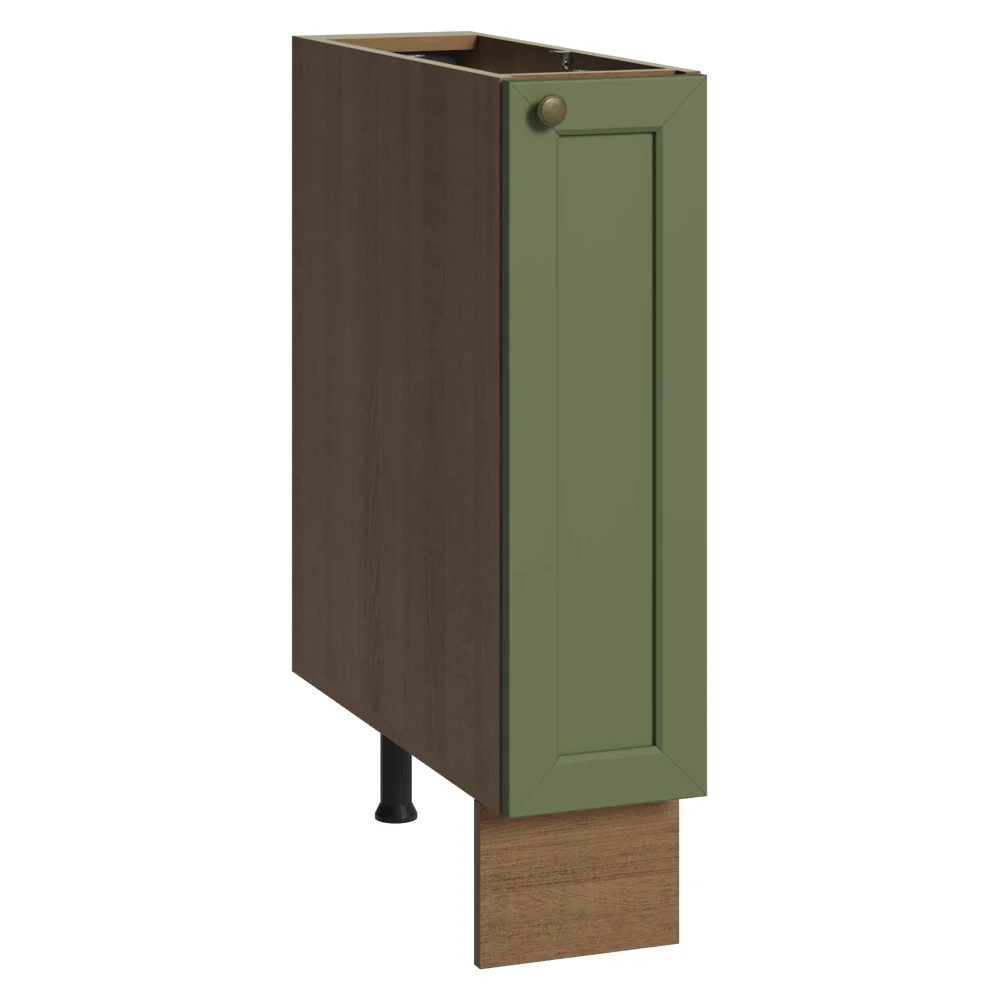 Balcão Porta-Temperos 20x60 cm 1 Porta (Sem Tampo) Rustic/Verde Vik Madesa