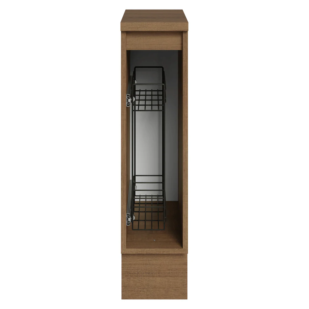 Balcão Porta-Temperos 20 cm 1 Porta (Com Tampo) Rustic/Crema Vik Madesa - Image 12