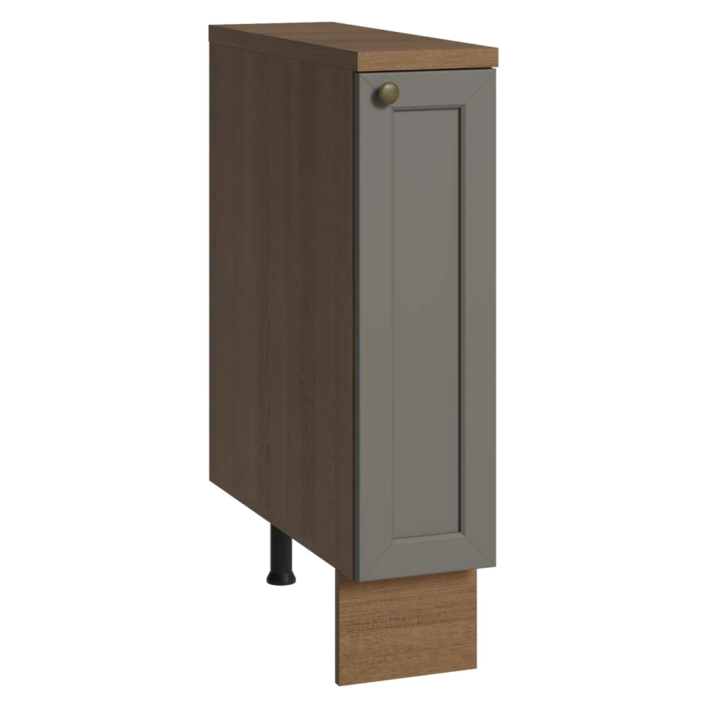 Balcão Porta-Temperos 20 cm 1 Porta Rustic/Cinza Vik Madesa