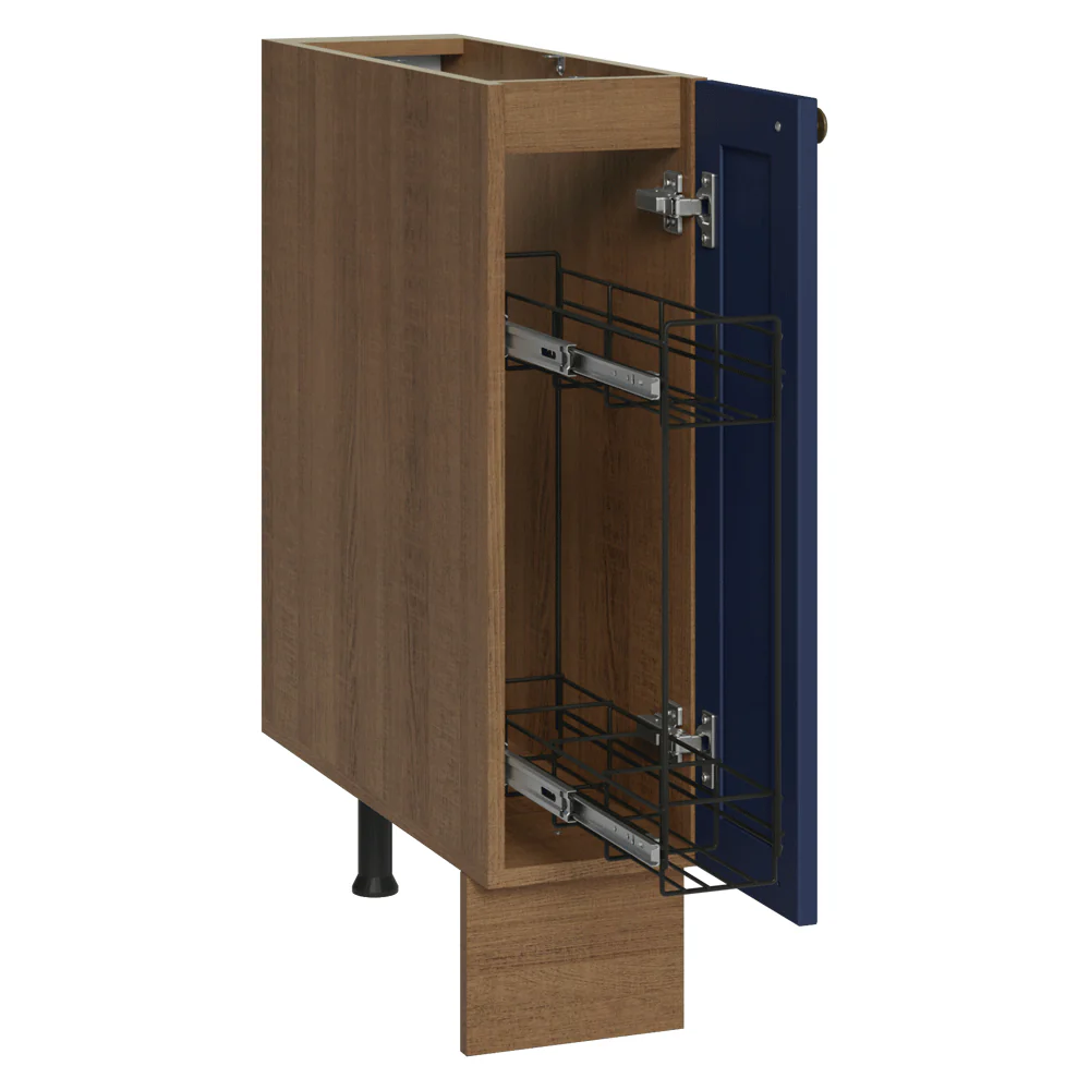 Balcão Porta-Temperos 20 cm 1 Porta (Sem Tampo) Rustic/Azul Vik Madesa - Image 2