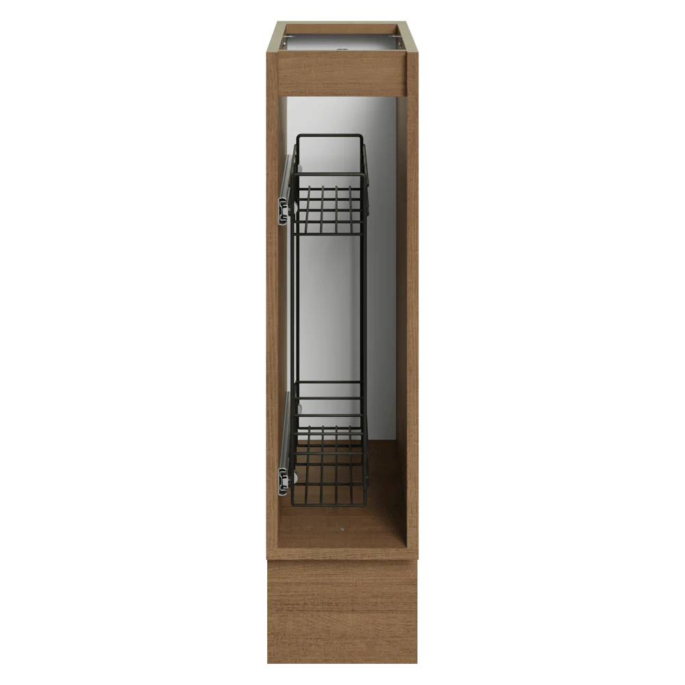 Balcão Porta-Temperos 20x60 cm 1 Porta (Sem Tampo) Rustic/Crema Vik Madesa - Image 12