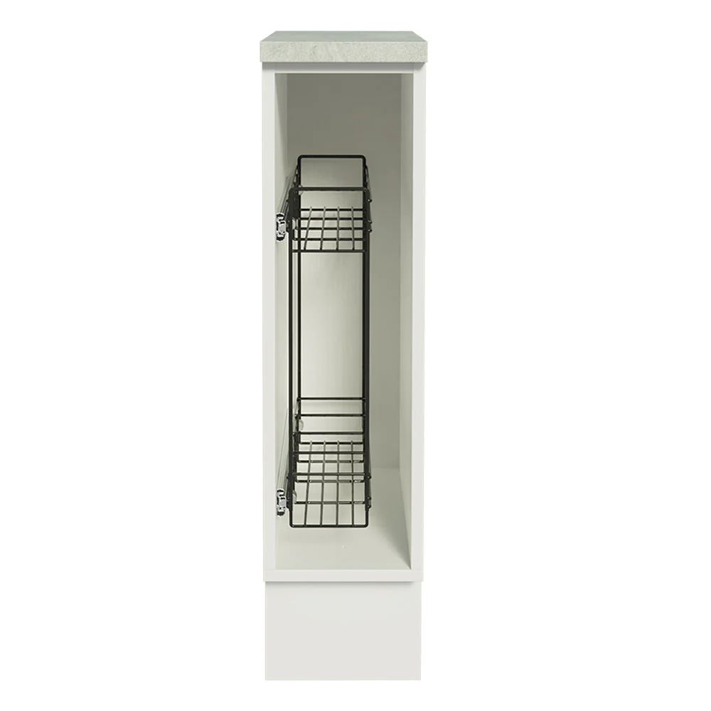 Balcão Porta-Temperos 20 cm (Com Tampo) para Cozinhas Branco Madesa - Image 8