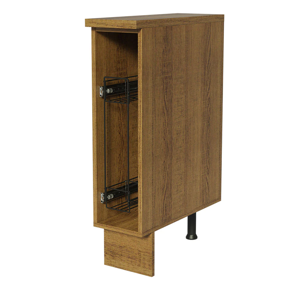 Balcão Porta-Temperos 20 cm (Com Tampo) para Cozinhas Rustic Madesa