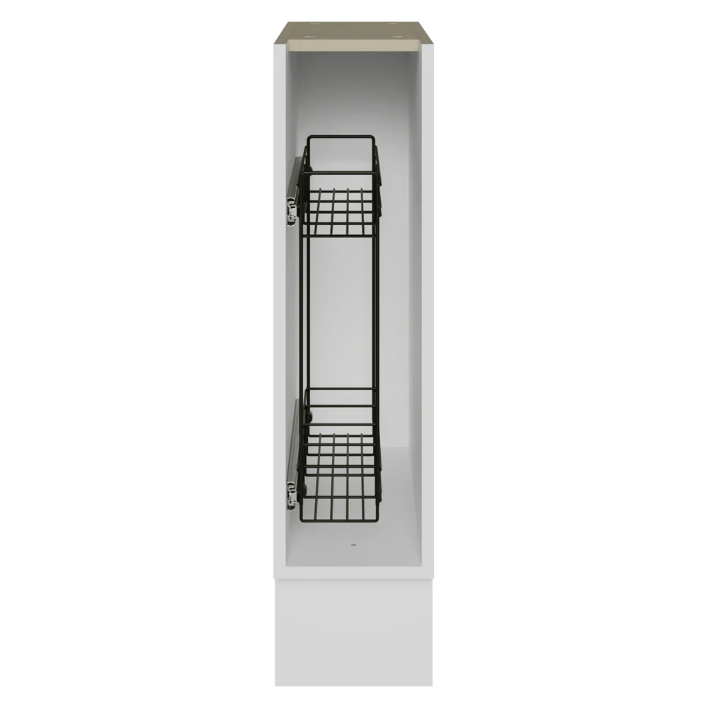 Balcão Porta-Temperos 20 x 60 cm (Sem Tampo) para Cozinhas Branco Madesa - Image 4