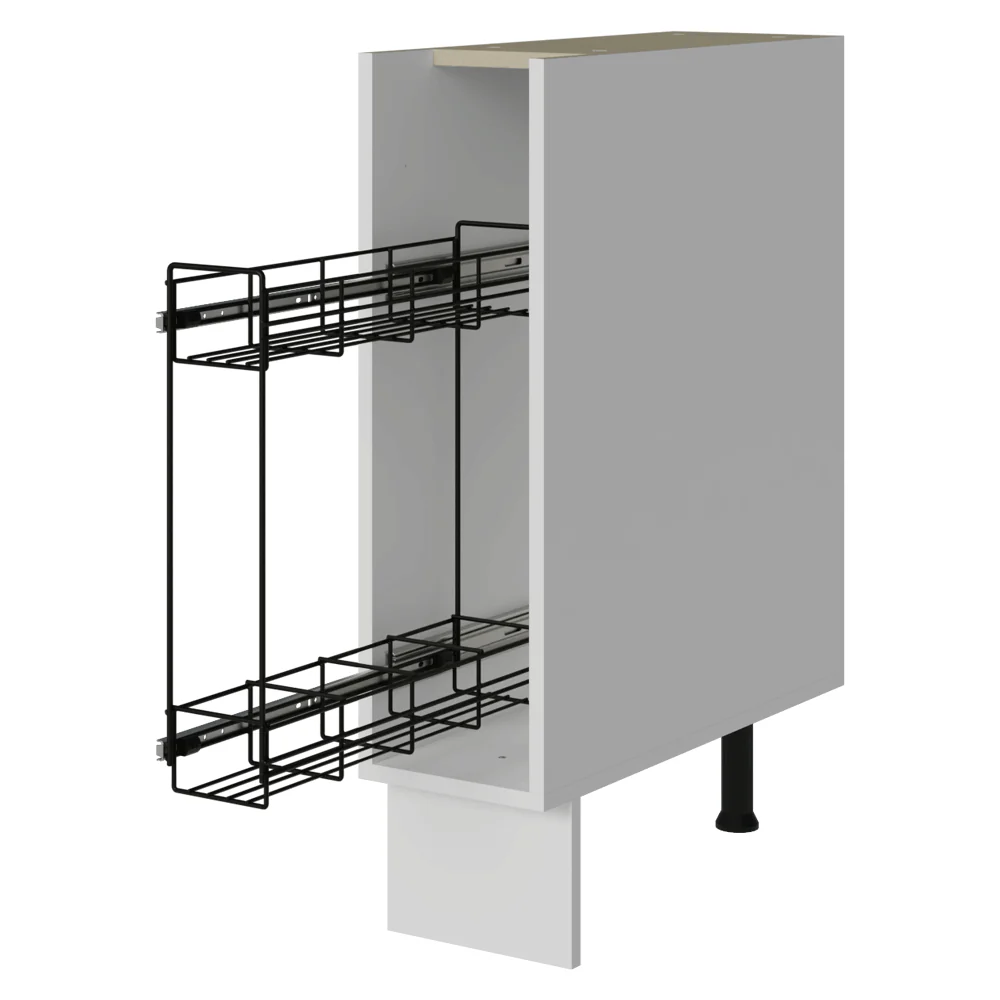 Balcão Porta-Temperos 20 x 60 cm (Sem Tampo) para Cozinhas Branco Madesa - Image 5