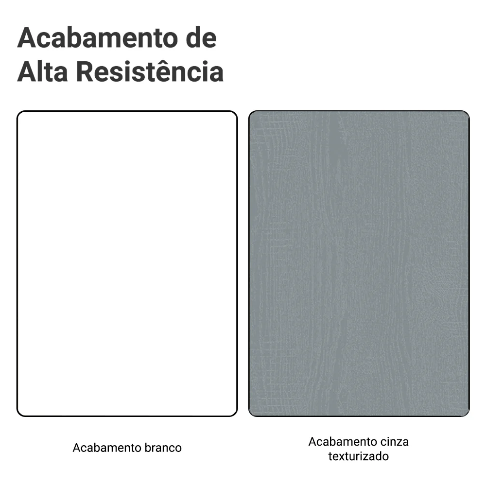 Conjunto Gabinete para Banheiro 120cm 3 Portas 3 Gavetas Branco/Cinza Agata Madesa 01 - Image 9