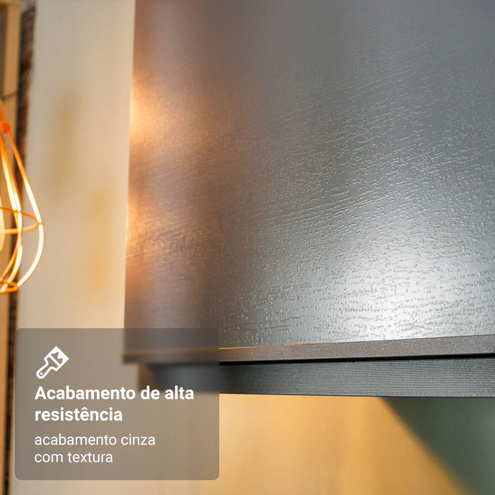Conjunto Gabinete Suspenso para Banheiro 120cm 5 Portas Cinza Nice Madesa 02 - Image 8
