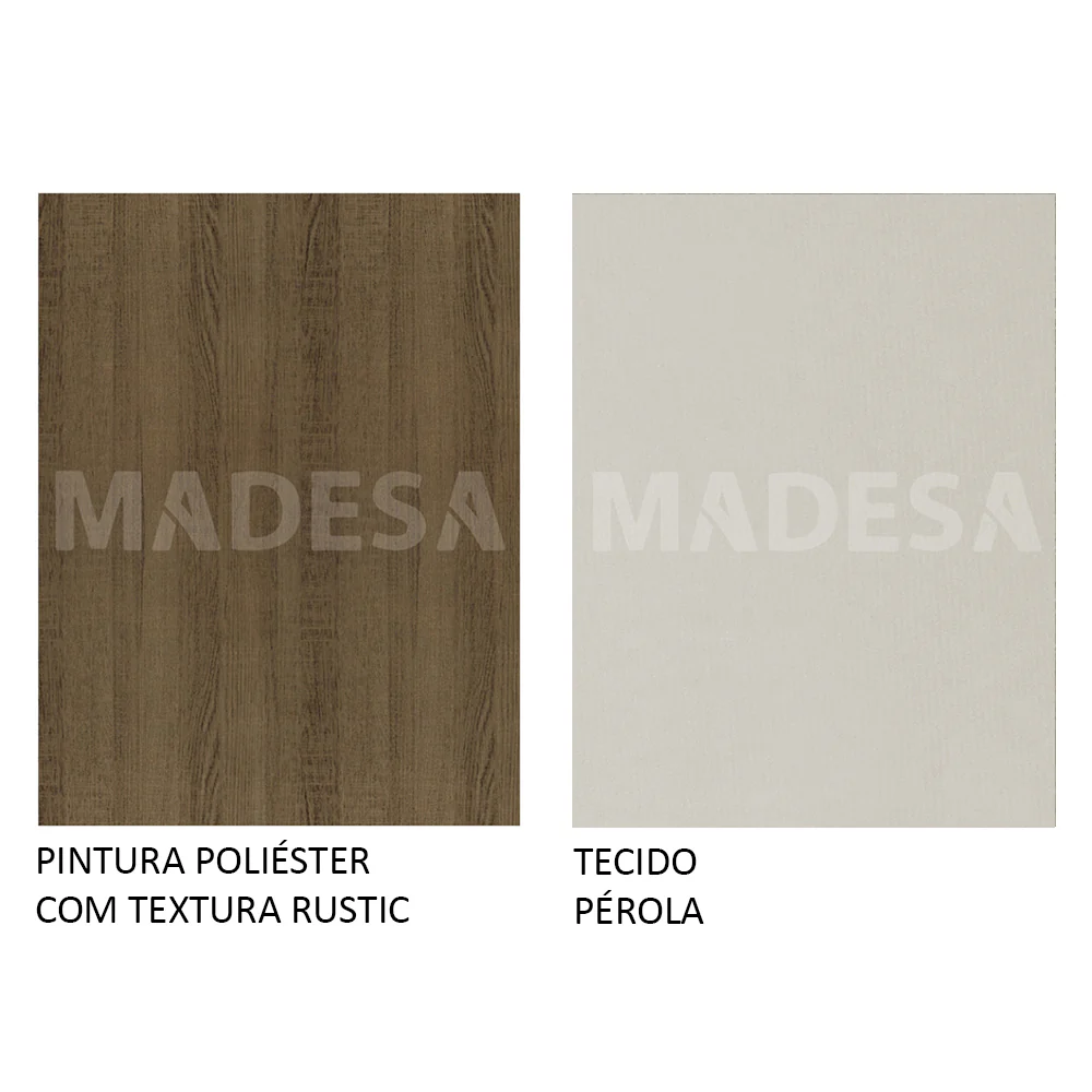 Conjunto Sala de Jantar Madesa Gales Mesa Tampo de Vidro com 6 Cadeiras Rustic/Sintético Bege - Image 4