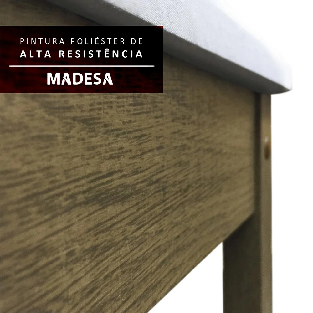 Conjunto Sala de Jantar Madesa Ingrid Mesa Tampo de Madeira com 4 Cadeiras Rustic/Crema/Imperial - Image 5