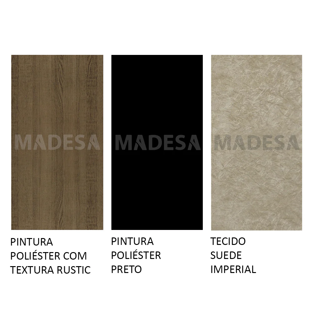 Conjunto Sala de Jantar Madesa Ingrid Mesa Tampo de Madeira com 4 Cadeiras Rustic/Preto/Imperial - Image 9