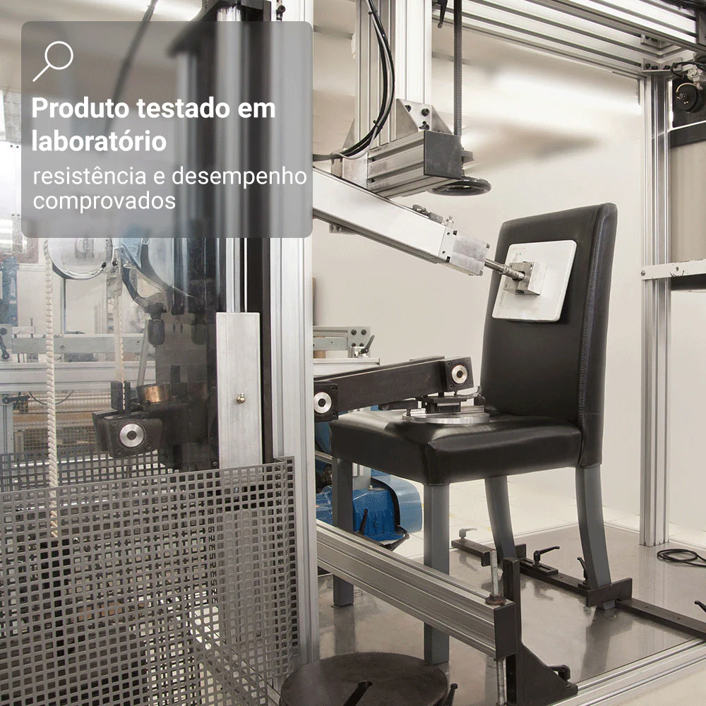 Conjunto Sala de Jantar Mesa Tampo de Madeira com 6 Cadeiras Rustic/Crema/Sintético Bege Jaíne Madesa - Image 8