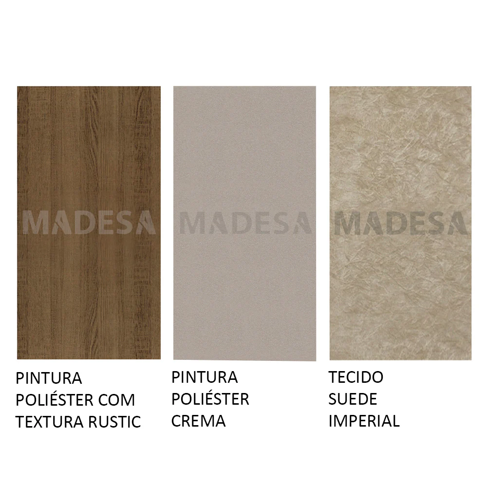 Conjunto Sala de Jantar Madesa Rafaela Mesa Tampo de Vidro com 6 Cadeiras Rustic/Crema/Imperial - Image 10
