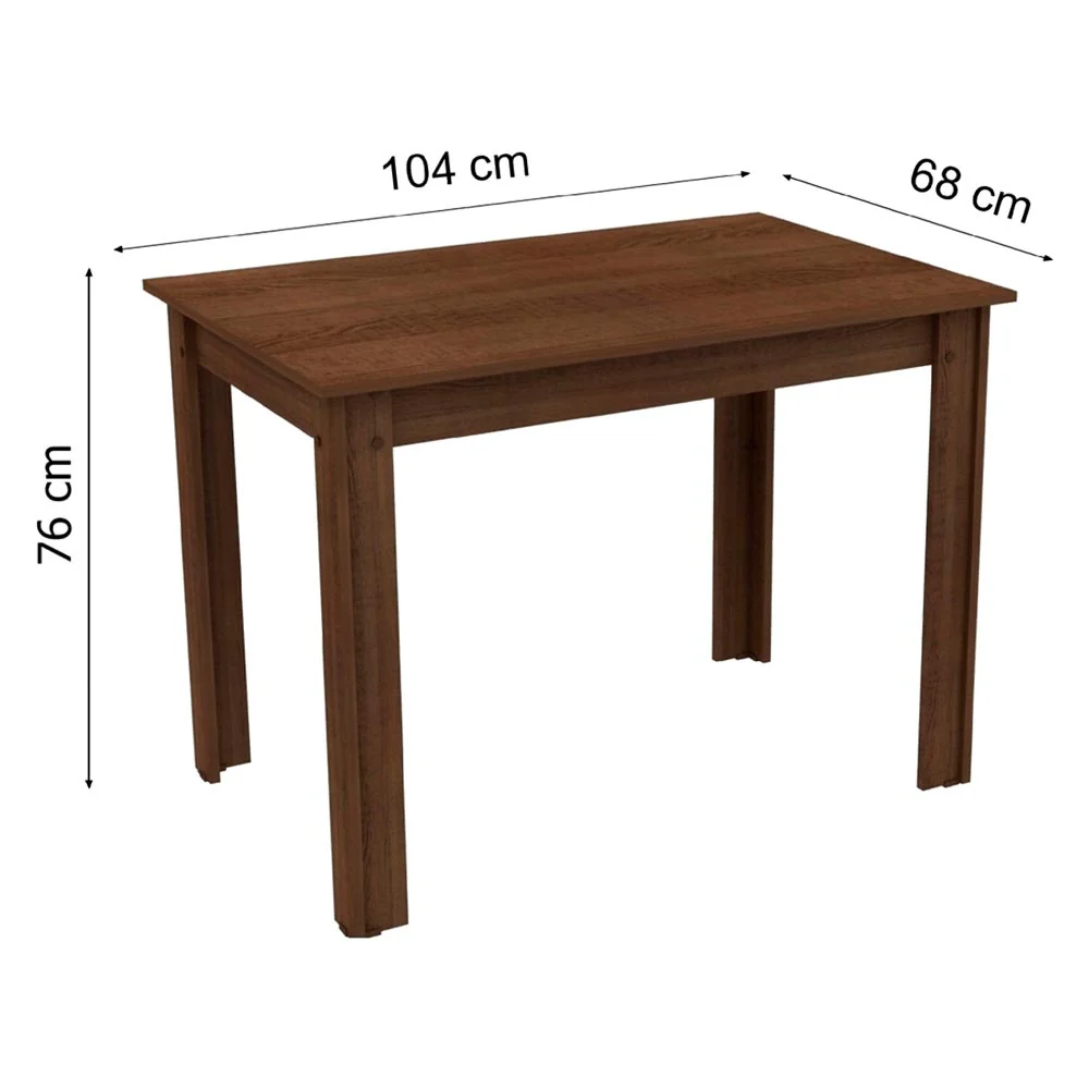 Conjunto Sala de Jantar Madesa Rute Mesa Tampo de Madeira com 4 Cadeiras Rustic/Floral Hibiscos - Image 4