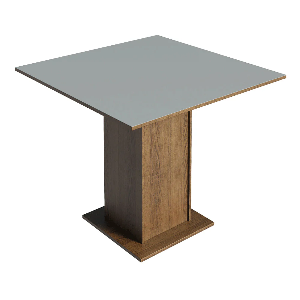 Conjunto Sala de Jantar Mesa Tampo de Madeira 4 Cadeiras Rustic/Cinza/Silver Samara Madesa - Image 6