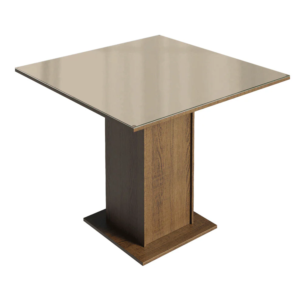 Conjunto Sala de Jantar Tampo de Vidro 4 Cadeiras Rustic/Crema/Imperial Sálvia Madesa - Image 6