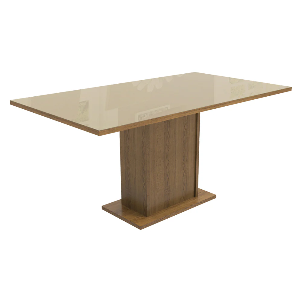 Conjunto Sala de Jantar Tampo de Vidro 6 Cadeiras Rustic/Crema/Imperial Azaleia Madesa - Image 6