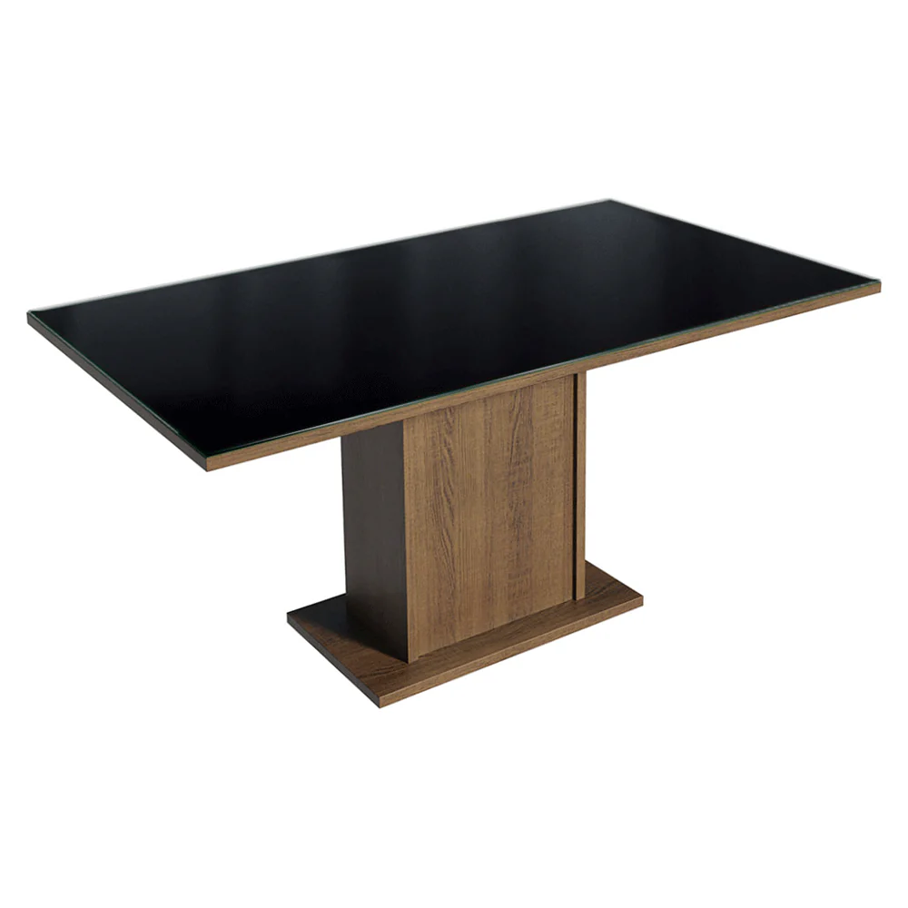 Conjunto Sala de Jantar Tampo de Vidro 6 Cadeiras Rustic/Preto/Oxford Dália Madesa - Image 6