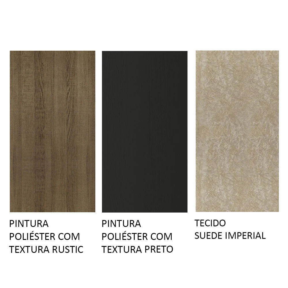 Conjunto Sala de Jantar Madesa Patricia Mesa Tampo de Vidro com 6 Cadeiras Rustic/Preto/Imperial - Image 10
