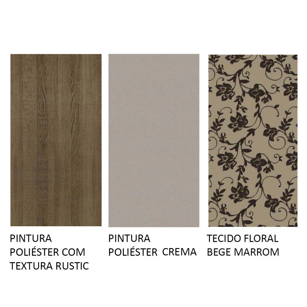 Conjunto Sala de Jantar Mesa Tampo de Madeira 4 Cadeiras Rustic/Crema/Bege Marrom Sophie Madesa - Image 10