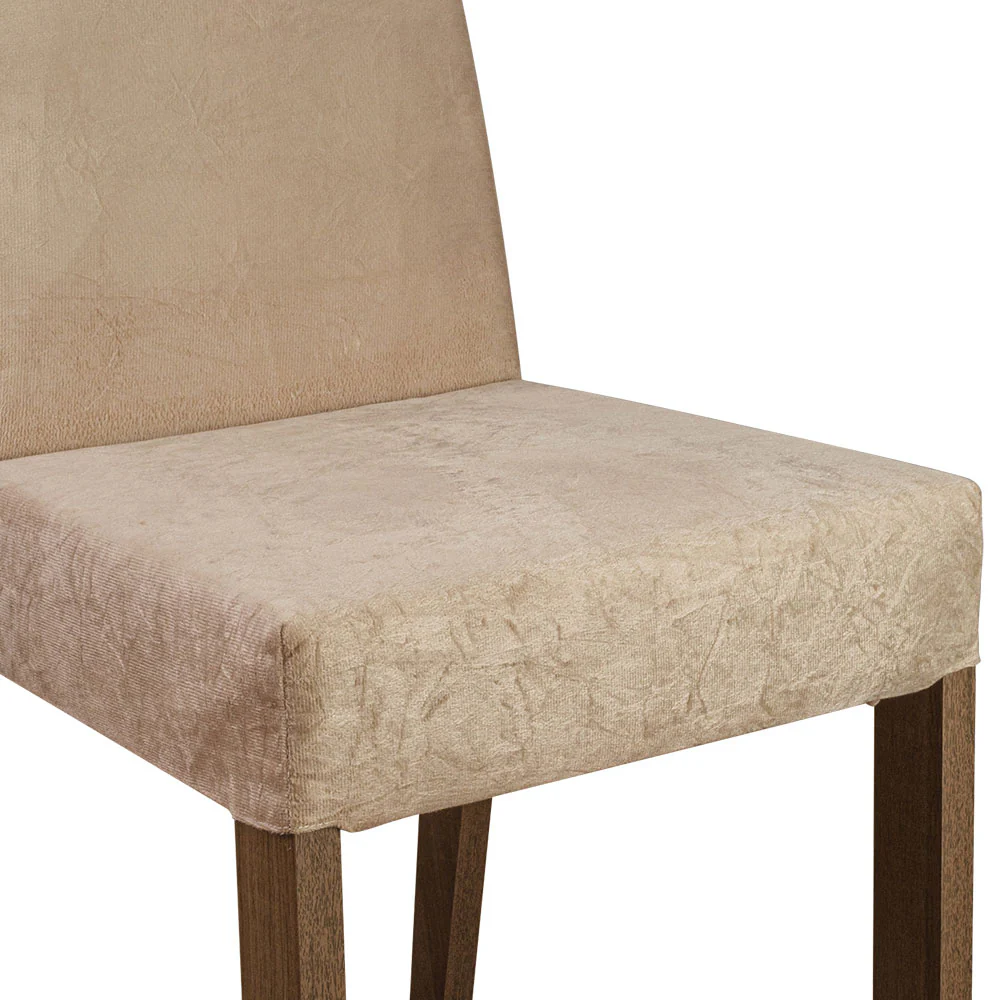 Conjunto Sala de Jantar Mesa Tampo de Madeira 4 Cadeiras Rustic/Crema/Imperial April Madesa - Image 7