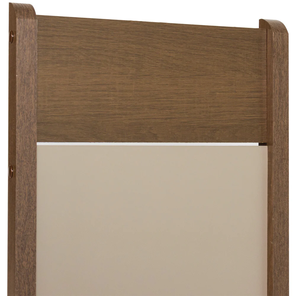 Conjunto Sala de Jantar Mesa Tampo de Madeira 6 Cadeiras Rustic/Bege Beverly Madesa - Image 7