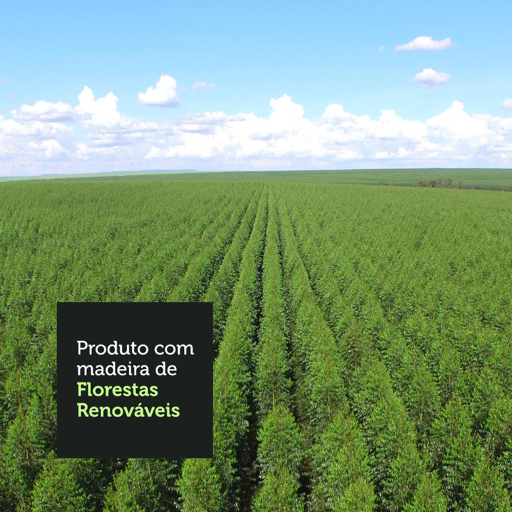 Conjunto Sala de Jantar Mesa Tampo de Madeira 6 Cadeiras Rustic/Bege Wendy Madesa - Image 11