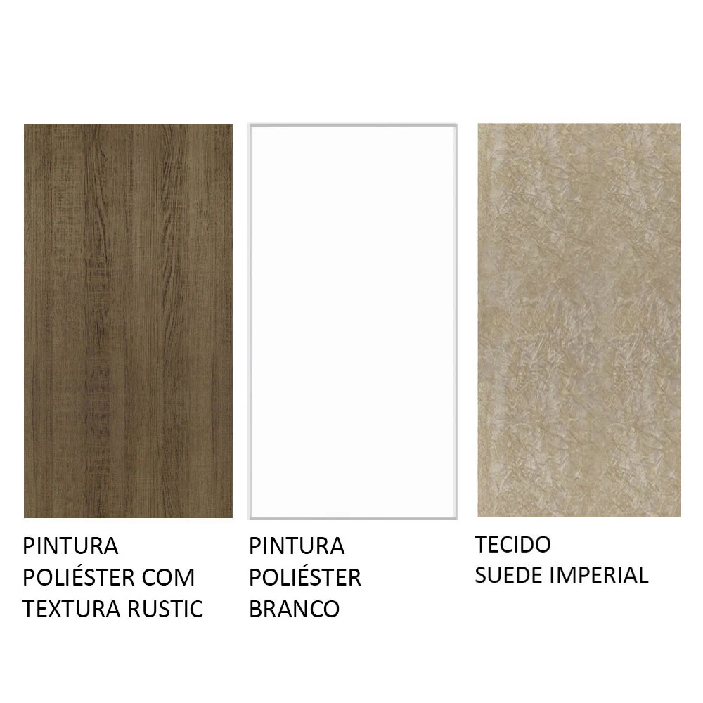 Conjunto Sala de Jantar Mesa Tampo de Madeira 6 Cadeiras Rustic/Branco/Imperial Britney Madesa - Image 10