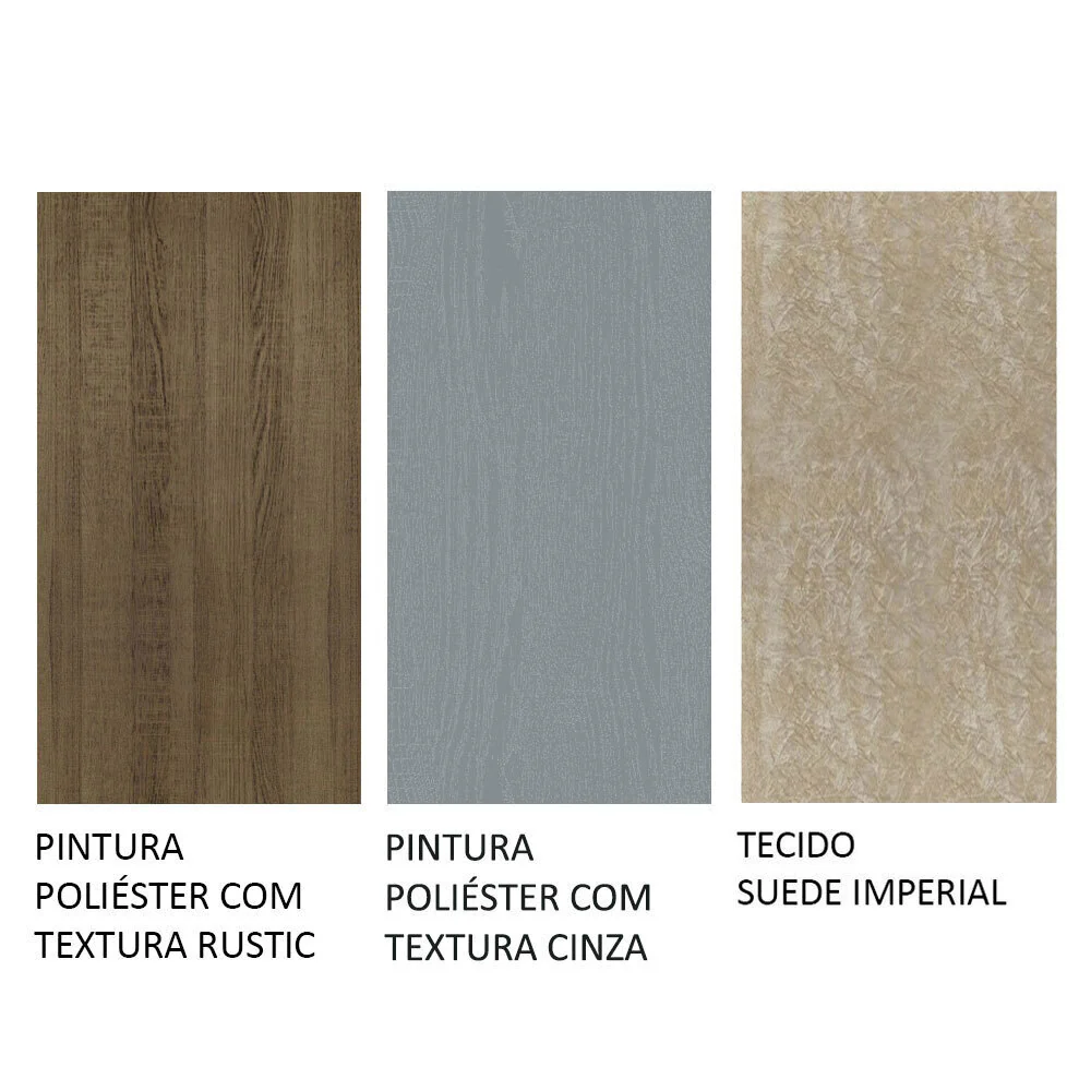 Conjunto Sala de Jantar Mesa Tampo de Madeira 6 Cadeiras Rustic/Cinza/Imperial Renata Madesa - Image 10