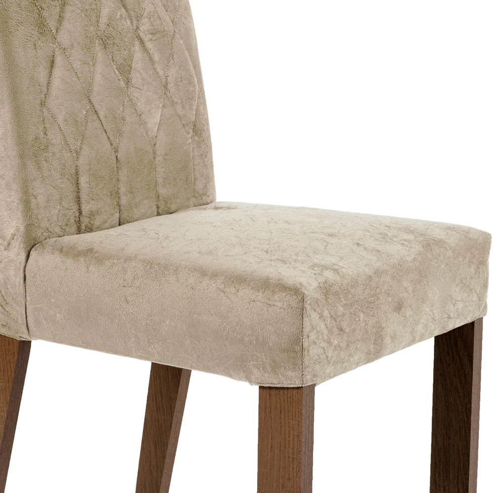 Conjunto Sala de Jantar Mesa Tampo de Madeira 6 Cadeiras Rustic/Crema/Imperial Madison Madesa - Image 7