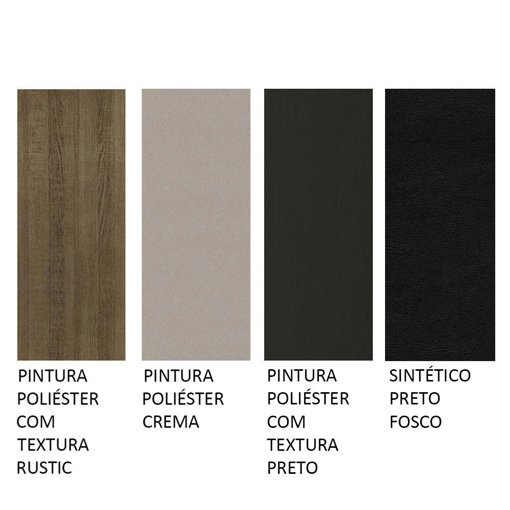 Conjunto Sala de Jantar Mesa Tampo de Madeira 6 Cadeiras Rustic/Crema/Preto Beverly Madesa - Image 11