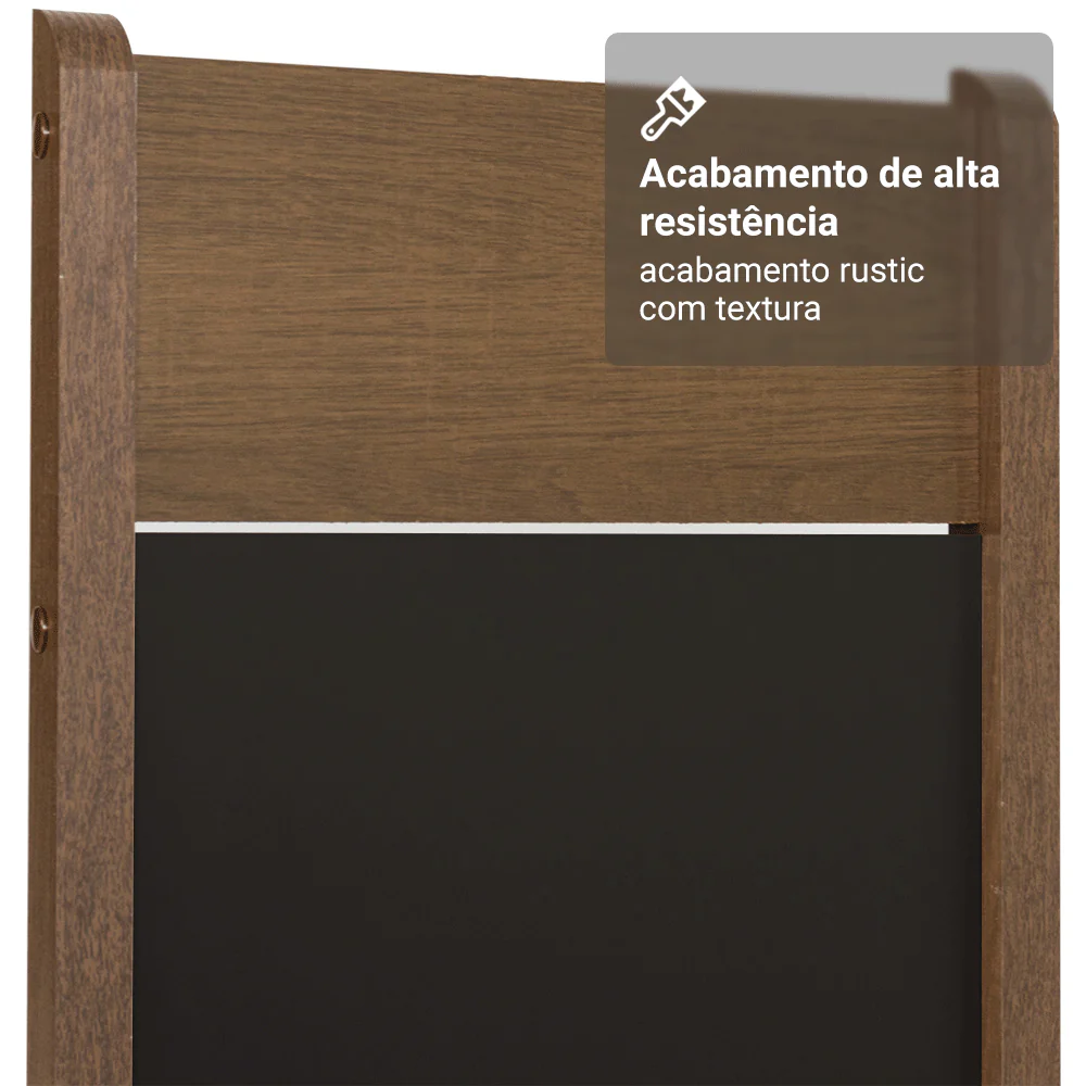 Conjunto Sala de Jantar Mesa Tampo de Madeira 6 Cadeiras Rustic/Preto Bahamas Madesa - Image 7