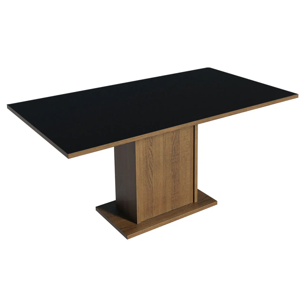 Conjunto Sala de Jantar Mesa Tampo de Madeira 6 Cadeiras Rustic/Preto/Oxford Renata Madesa - Image 5